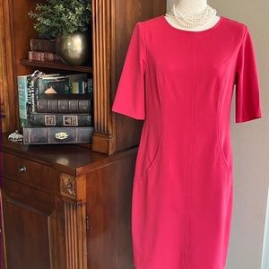 Vince Camuto Detailed Sheath Dress   Coral/Pink   Size 10